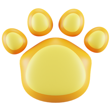 Pegada de gato  3D Icon