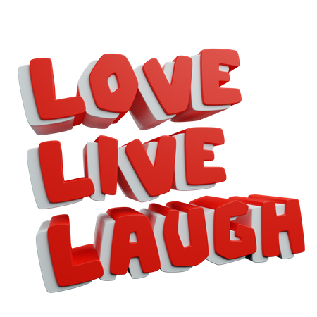 Etiqueta engomada del amor vive risa  3D Icon