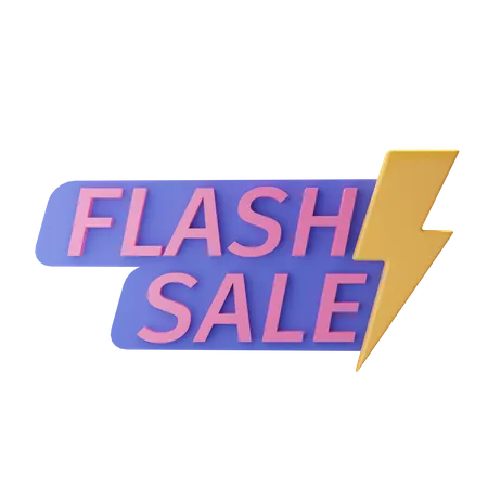 Pegatina de venta flash  3D Illustration