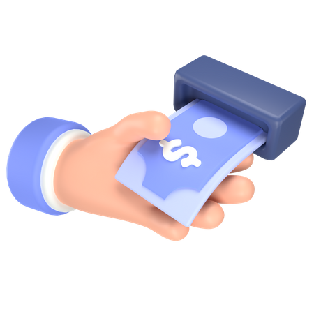 Pegue dinheiro  3D Icon