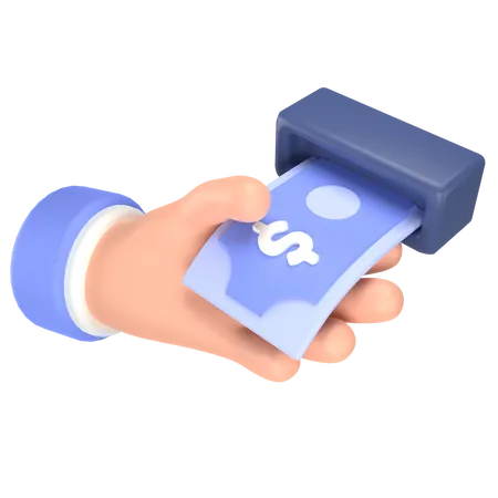 Pegue dinheiro  3D Icon