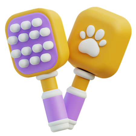 Peigne pour animaux de compagnie  3D Icon