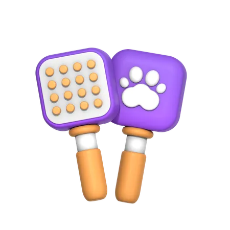 Peigne pour animaux de compagnie  3D Icon