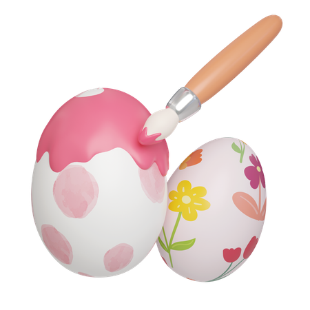 Peindre des œufs de Pâques  3D Icon