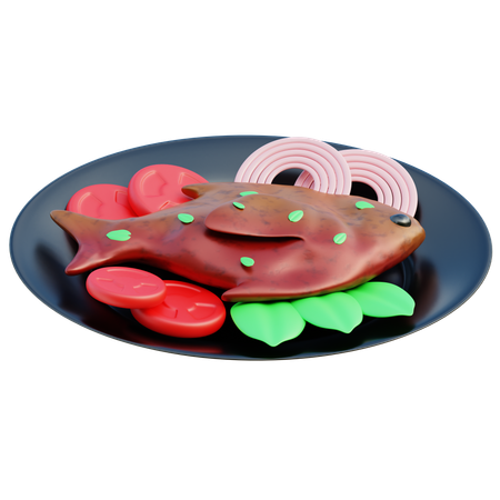 Peixe grelhado  3D Icon