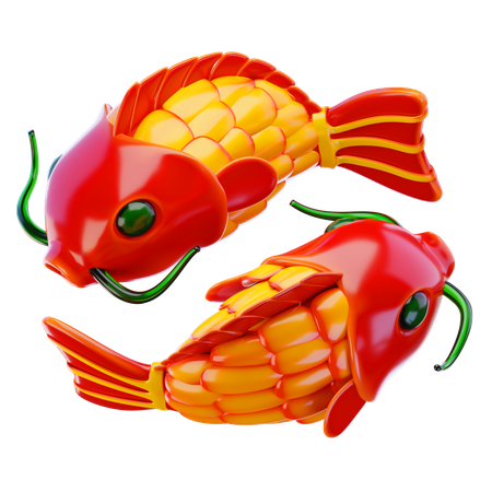 Peixe koi da sorte chinês  3D Icon