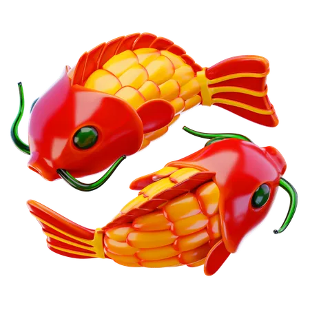 Peixe koi da sorte chinês  3D Icon