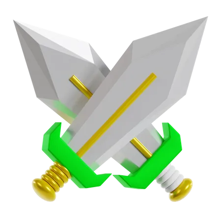 Pelea de espadas  3D Icon