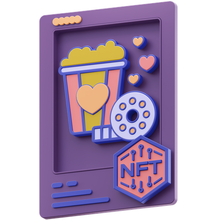 Película nft  3D Icon