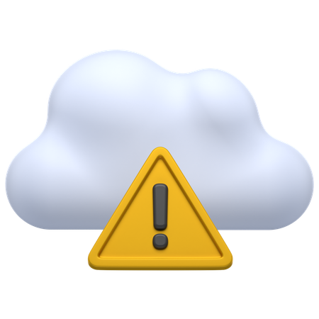 Peligro de nube  3D Icon