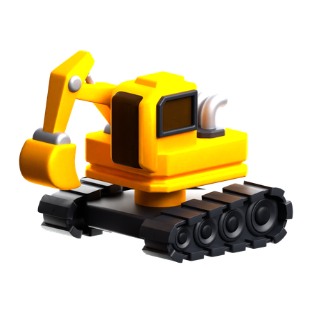 Excavatrice  3D Icon