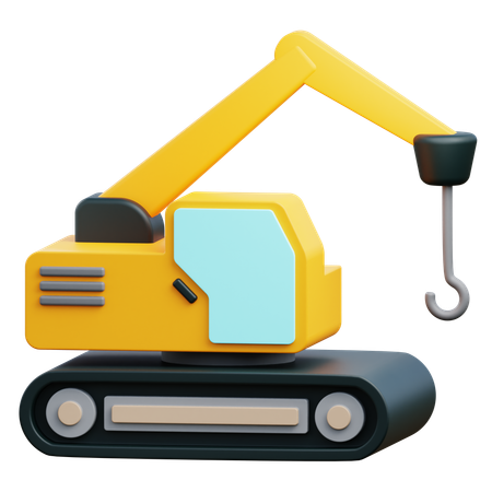 Grue d'excavatrice  3D Icon