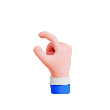 Mano pellizcando  3D Icon