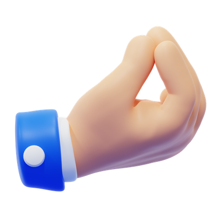 Gesto de mano pellizcando la mano  3D Icon