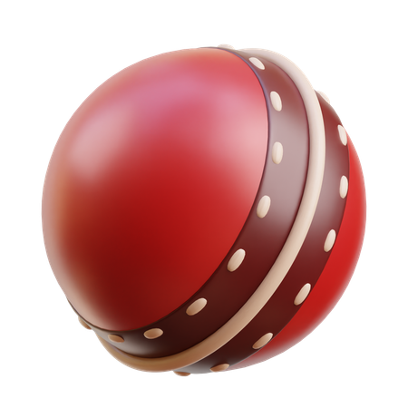 Pelota de cricket  3D Icon