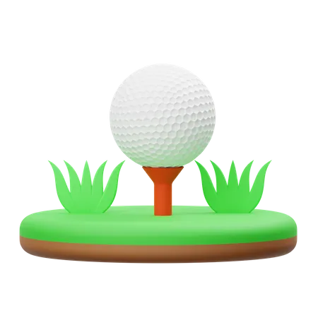 Pelota de golf  3D Illustration