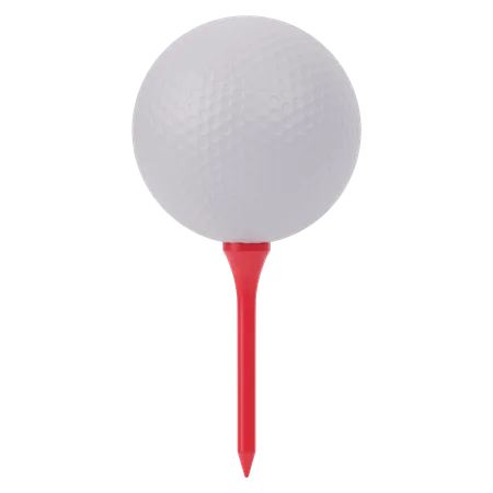 Pelota de golf y tee  3D Icon