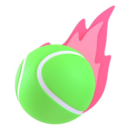 Fuego de pelota de tenis  3D Icon