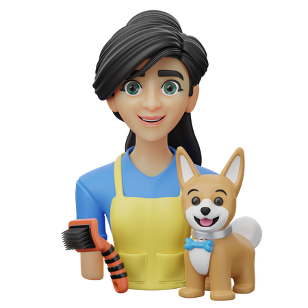 Peluquero de mascotas  3D Icon