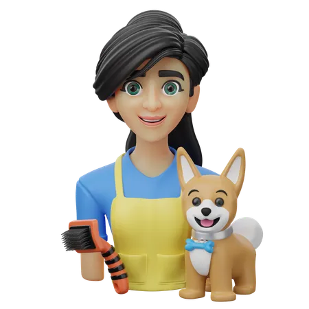 Peluquero de mascotas  3D Icon