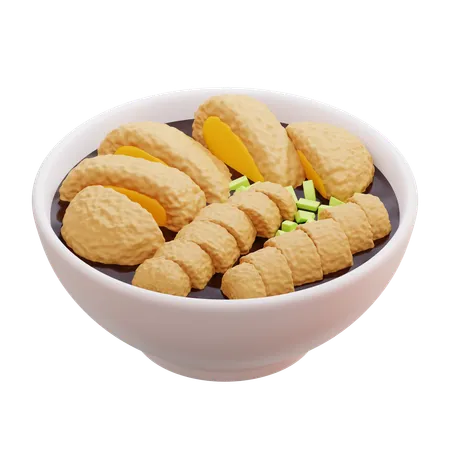 Pempek Indonesian Traditional Fishcake  3D Icon