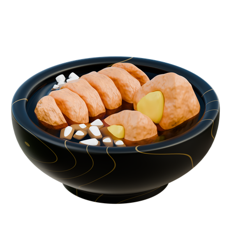 Pempek Indonesian Traditional Food  3D Icon