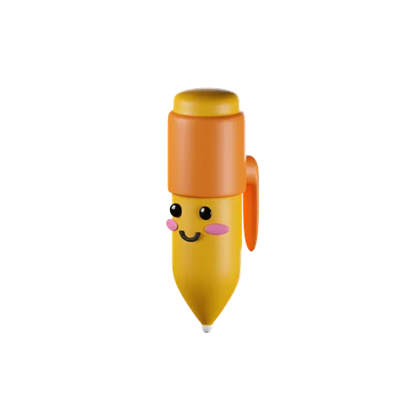 3 D Render Of Cute Pen Icon 3D Icon