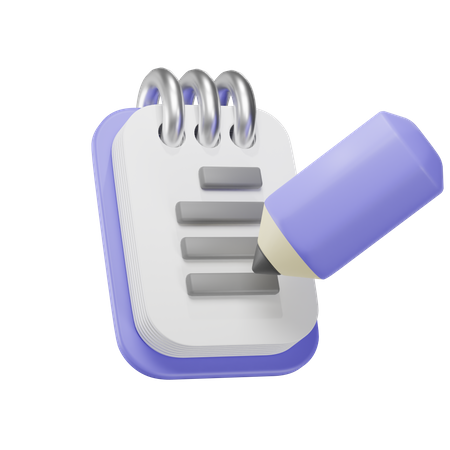 Pen and Paper  3D Icon