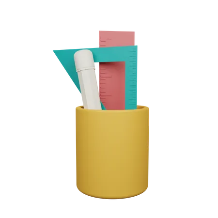 Pen Holder  3D Illustration