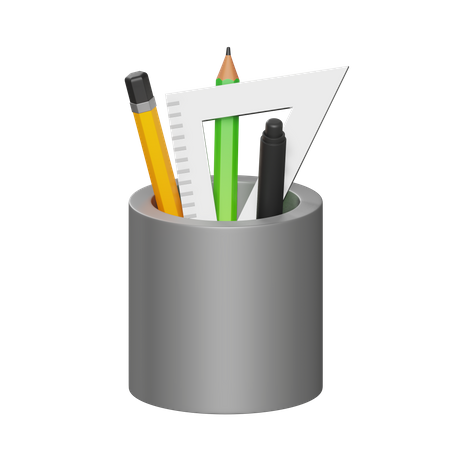 Pen Holder  3D Illustration