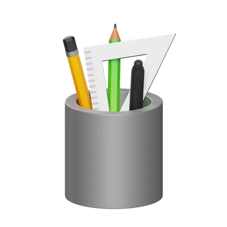 Pen Holder  3D Illustration