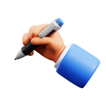 Pen Holding Hand Gestures  3D Icon