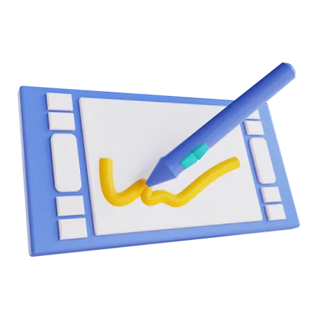 3 D Illustration Pen Tablet 3D Icon