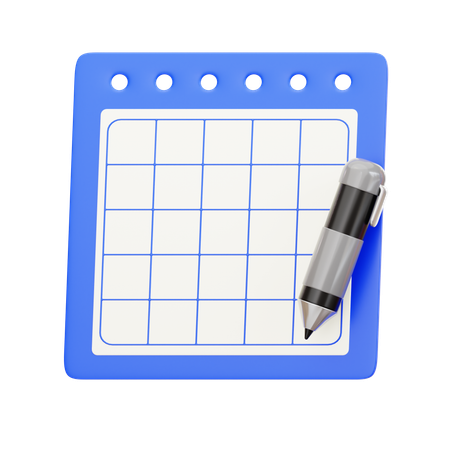 Pen with notepad  3D Icon