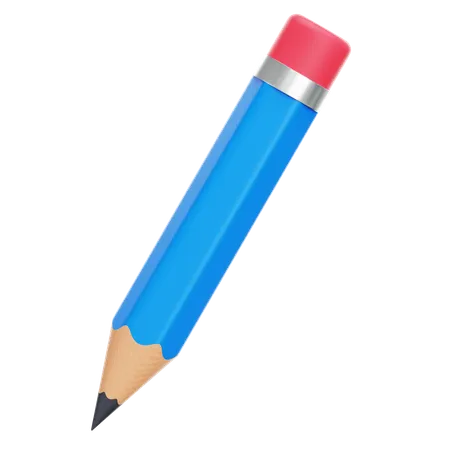 3 D Pencil With A Rubber Eraser Icon Or Symbol Minimal Design Writing Blog Education Concept 3 D Rendering 3D Icon