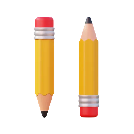 Pencil 3 D Icon With Simple And Minimalist Design For Education And Learning Or Even App Website And Game 3D Icon