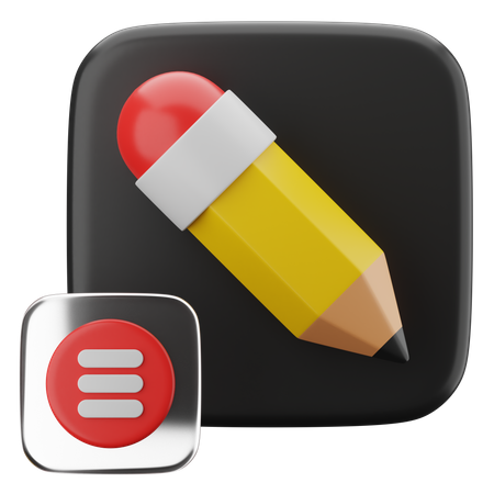 Pencil  3D Icon