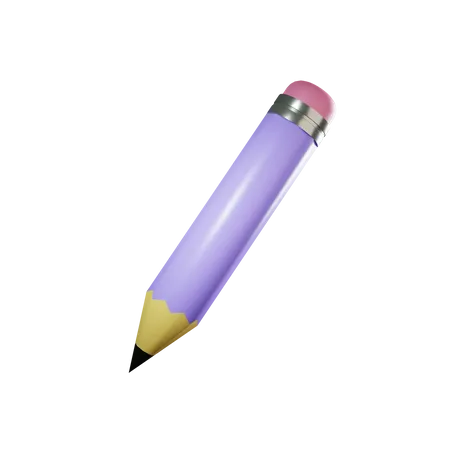 Isolated 3 D Render Pencil Illustration 3D Icon