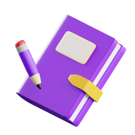 Pencil and Book  3D Icon