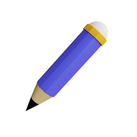 Pencil And Eraser  3D Icon