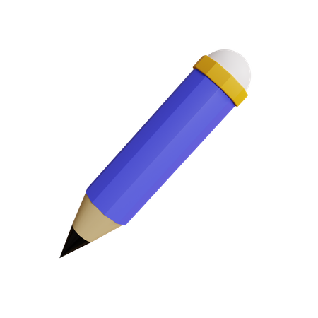 Pencil And Eraser 3D Icon