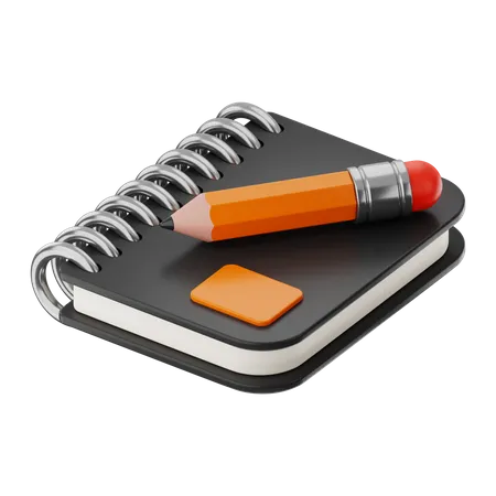 Pencil And Notebook  3D Icon