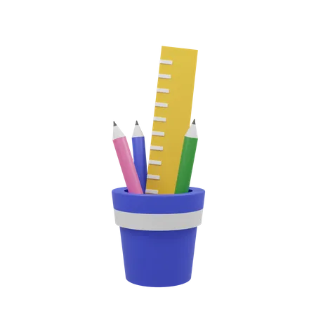 Pencil Box  3D Icon