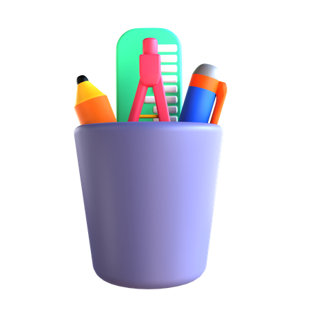 Pencil box  3D Illustration