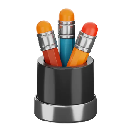 Premium Pencil 3 D Icon Set With High Resolution PNG And Editable Source File 3D Icon
