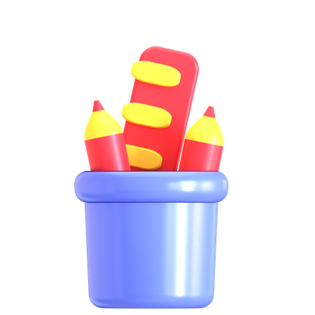 Pencil Case  3D Icon