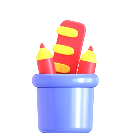 Pencil Case  3D Icon