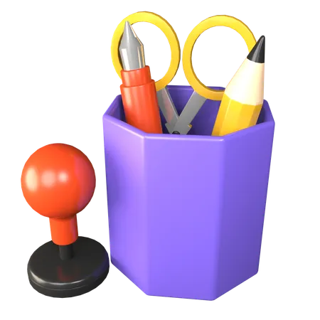 Pencil Case  3D Icon