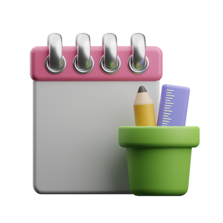 Pencil Case  3D Icon