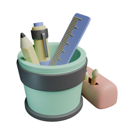 Pencil Case  3D Icon